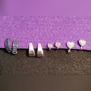 Lot of 4 pairs of clip-on earrings